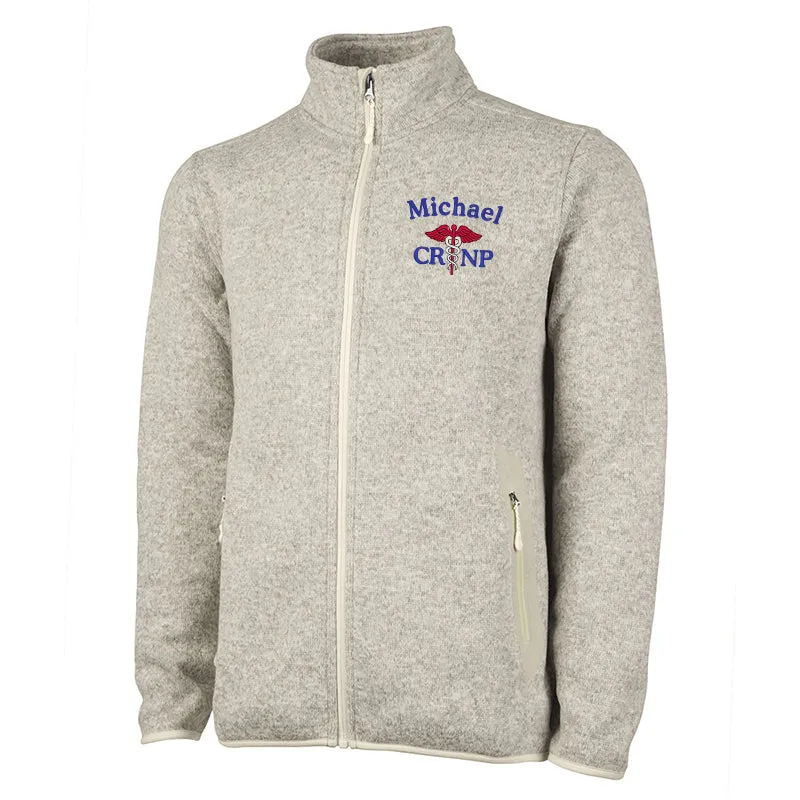 9493 |  Charles River Mens Heathered Fleece Nurse Jacket