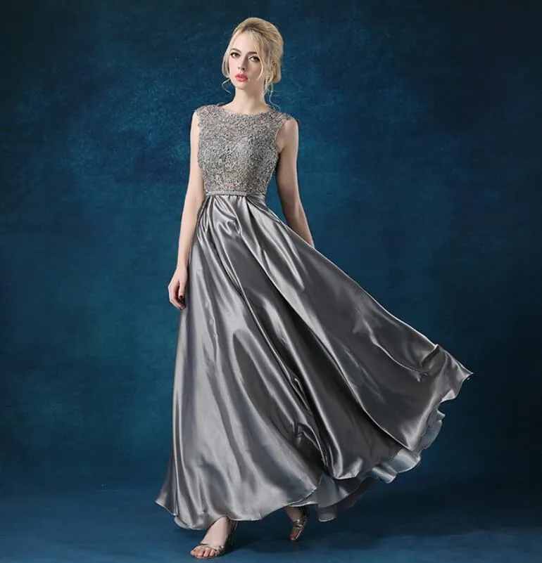 A-line Chiffon Lace Wedding Party Dress