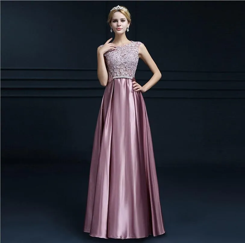 A-line Chiffon Lace Wedding Party Dress