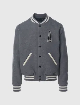 A MA MANIÉRE LEGACY GREY VARSITY JACKET