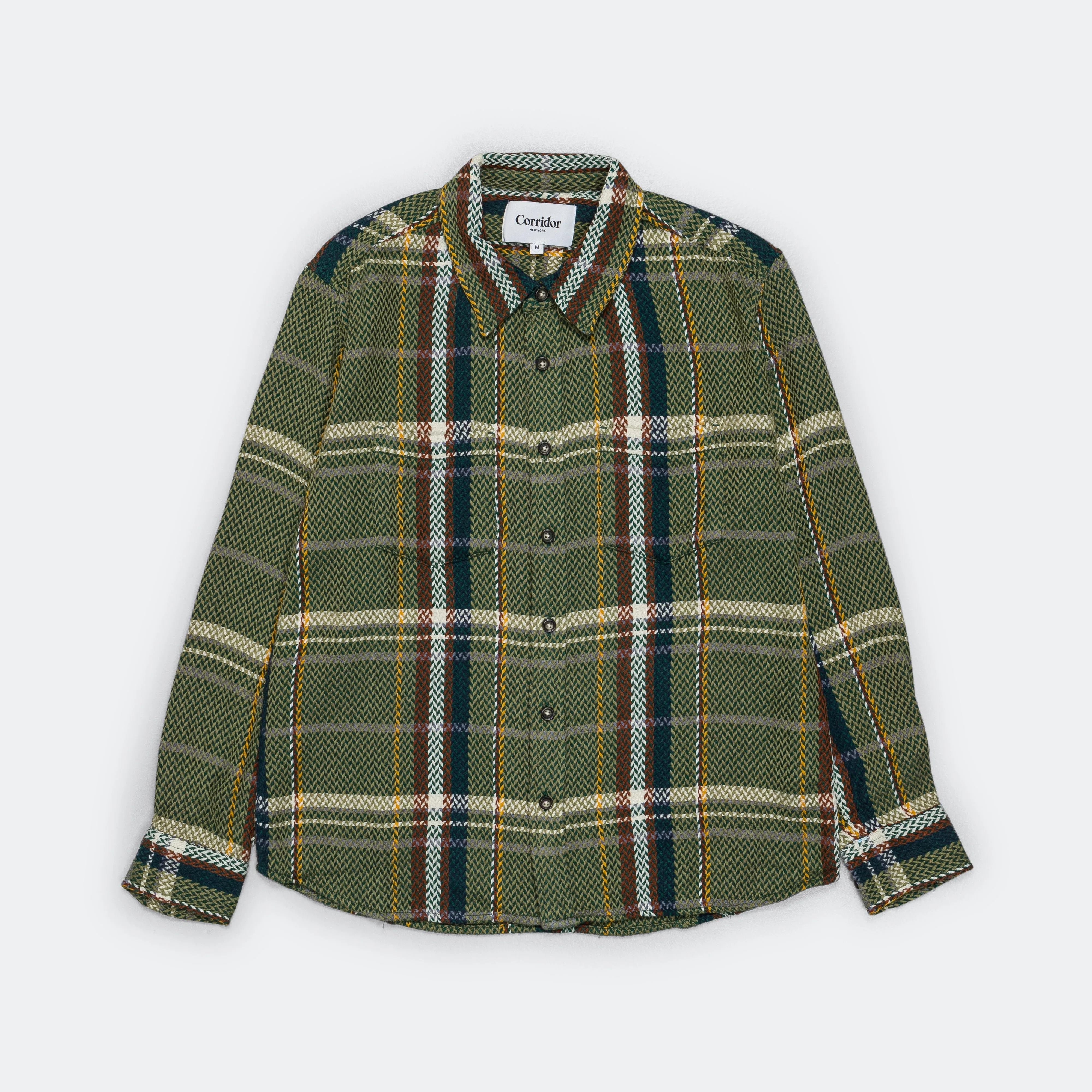 Acid Plaid Cabin LS Shirt - Army