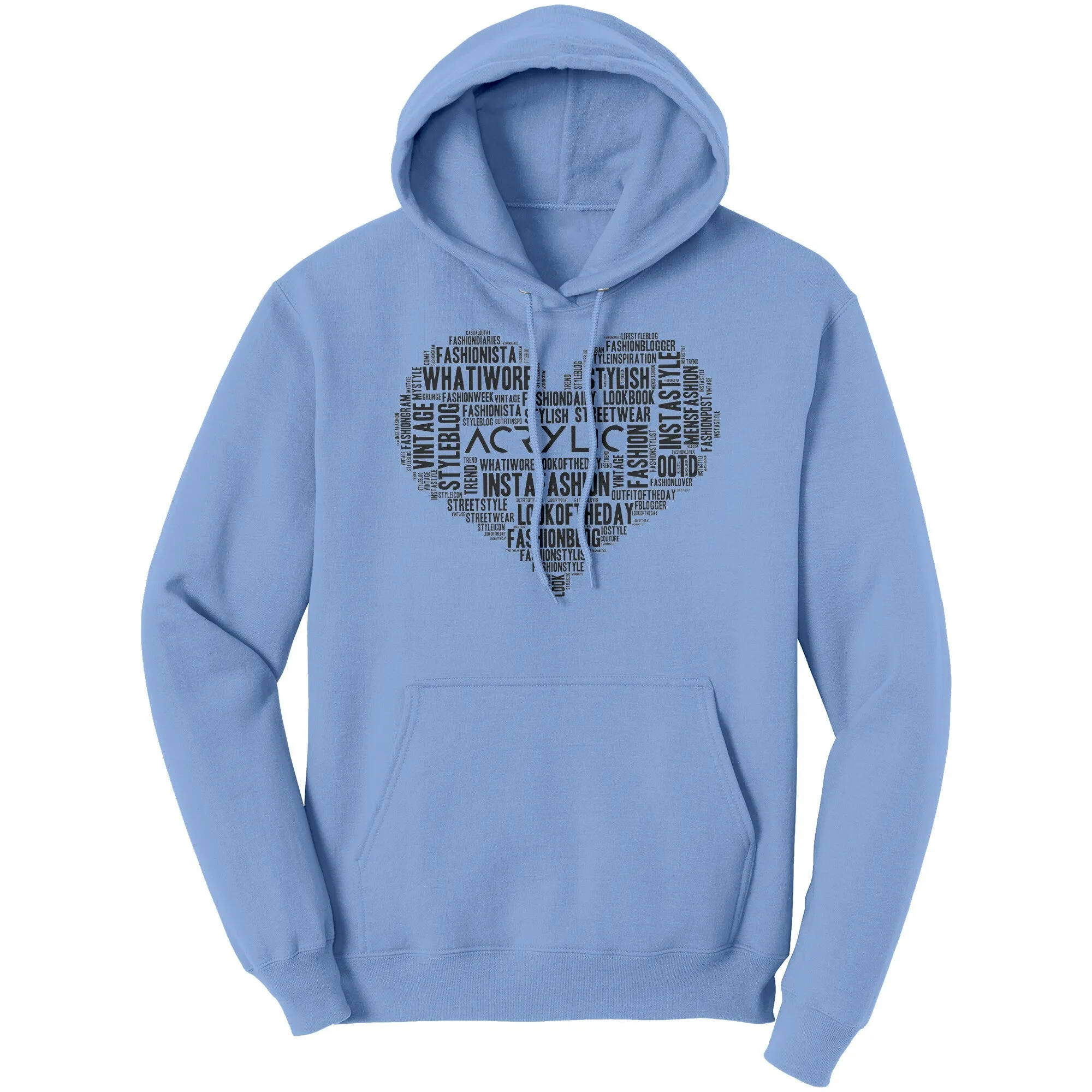 Acrylic Word Cloud Hoodie