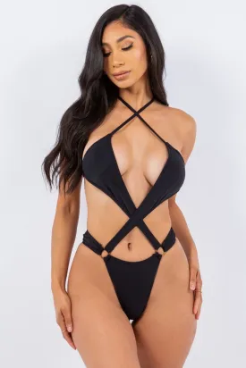 Adalina Cut Out Swimsuit -Black