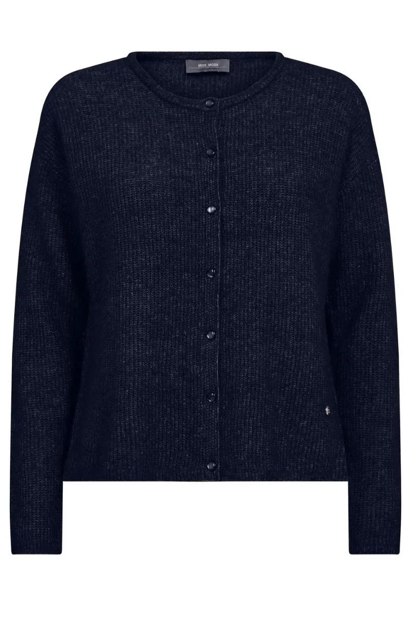 Almine Knit Cardigan | Salute Navy | Strik fra Mos Mosh