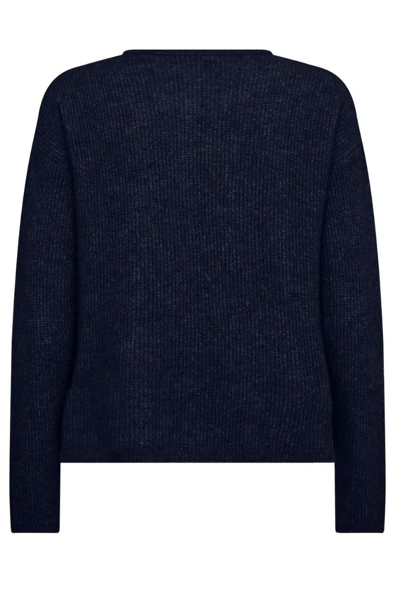 Almine Knit Cardigan | Salute Navy | Strik fra Mos Mosh