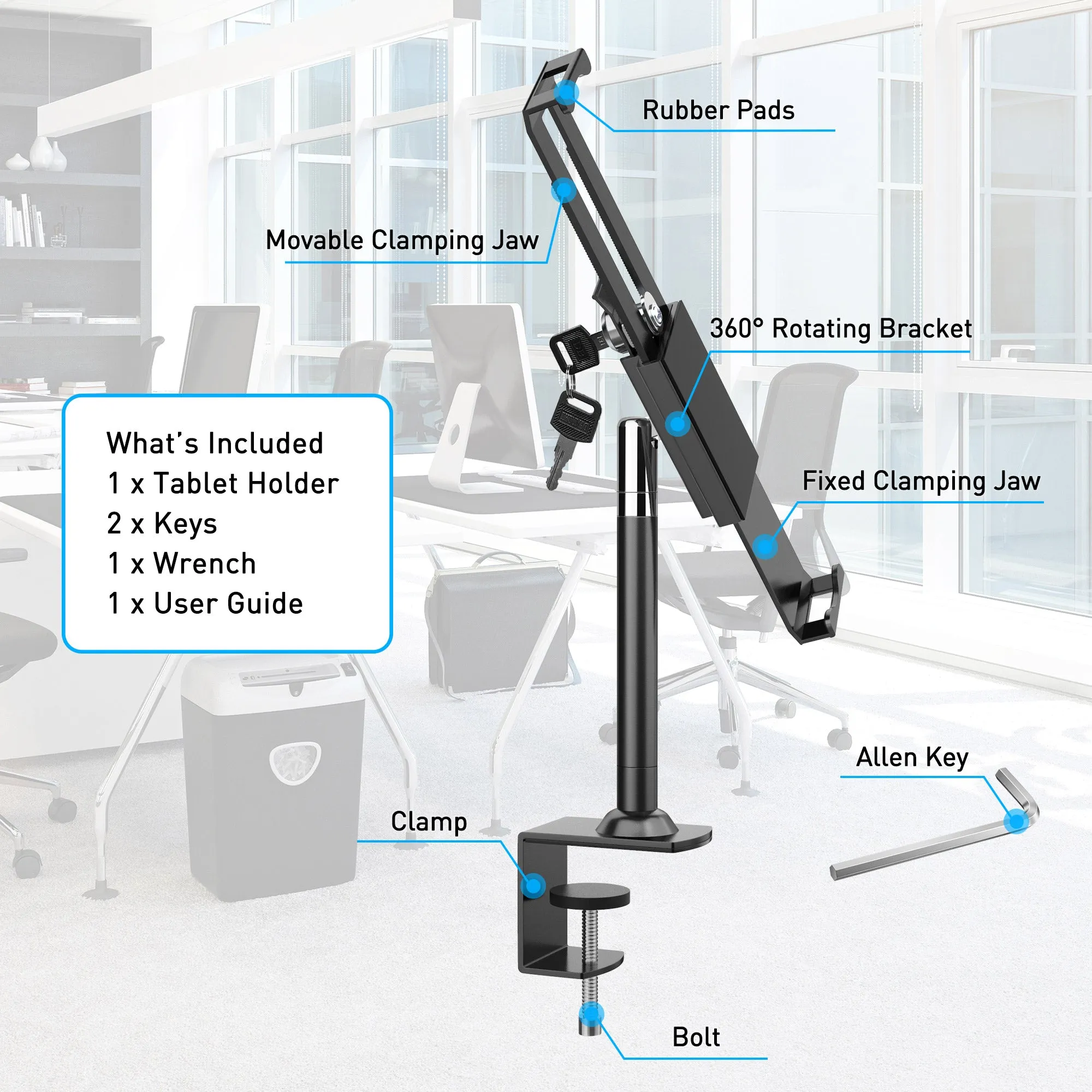 Anti Theft Locking Tablet Stand Holder (TH-518)