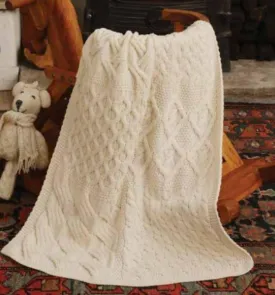 Aran Baby Throw - Supersoft Merino Wool