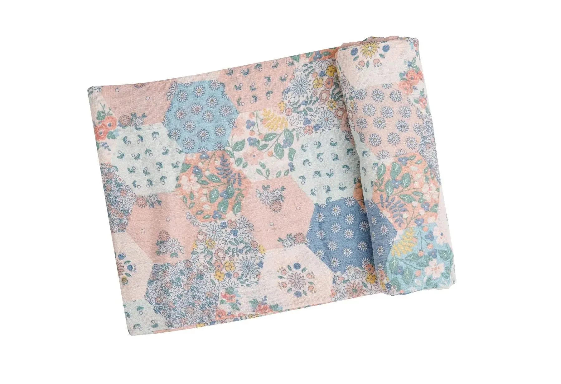 Bamboo Muslin Swaddle Blanket - Vintage Patchwork | Angel Dear