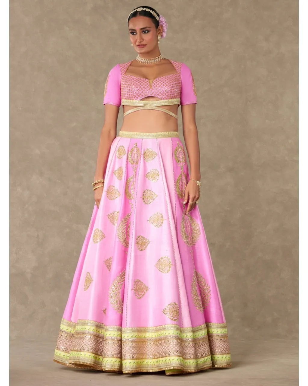 Barfi Pink Sitara Dil Lehenga Set