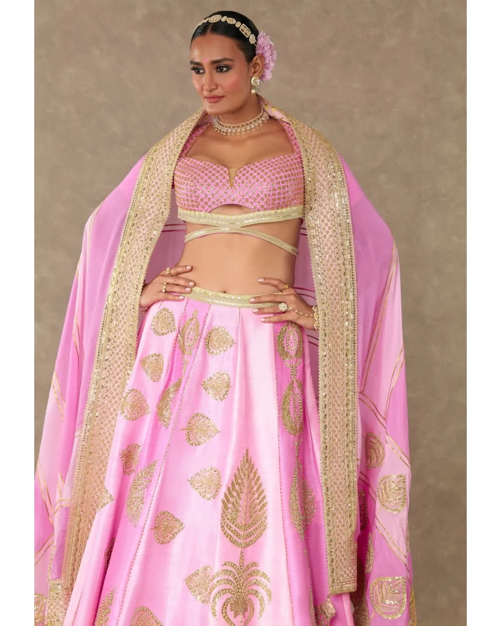 Barfi Pink Sitara Dil Lehenga Set