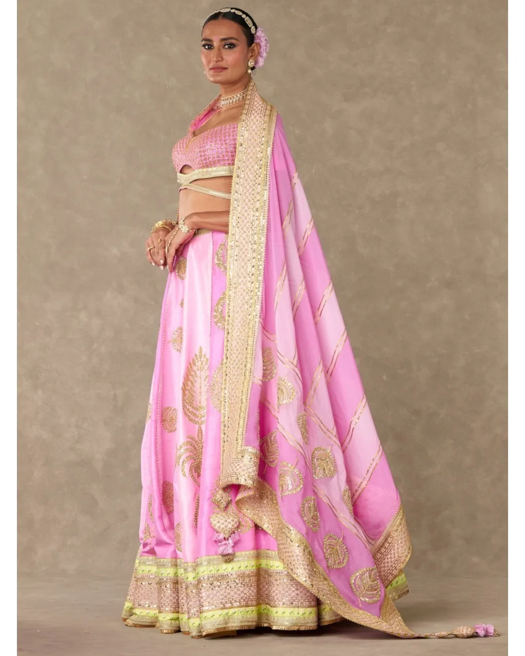 Barfi Pink Sitara Dil Lehenga Set