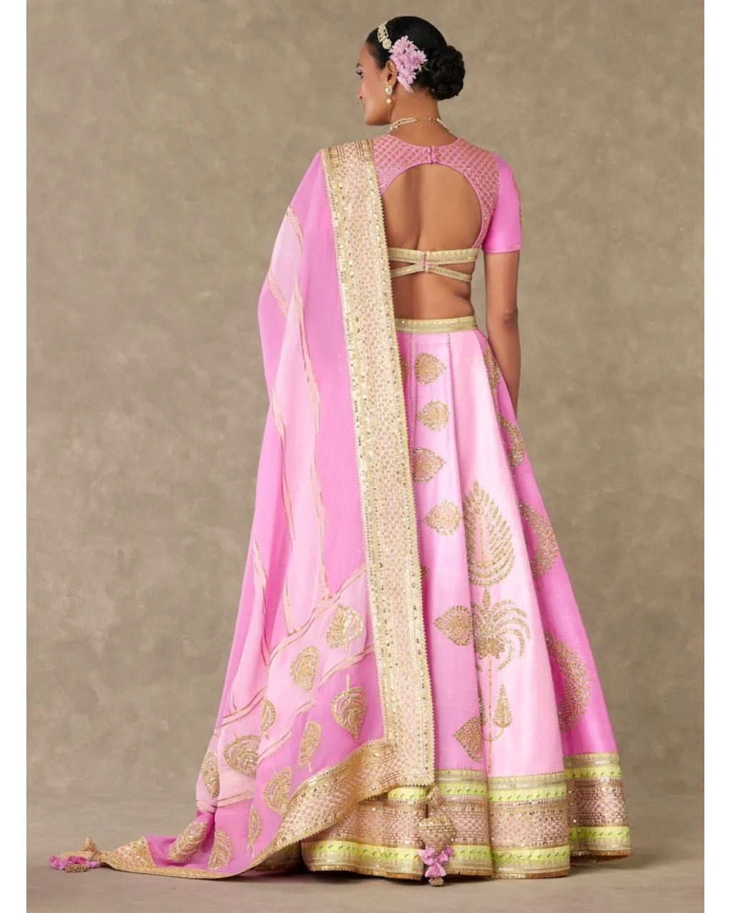 Barfi Pink Sitara Dil Lehenga Set