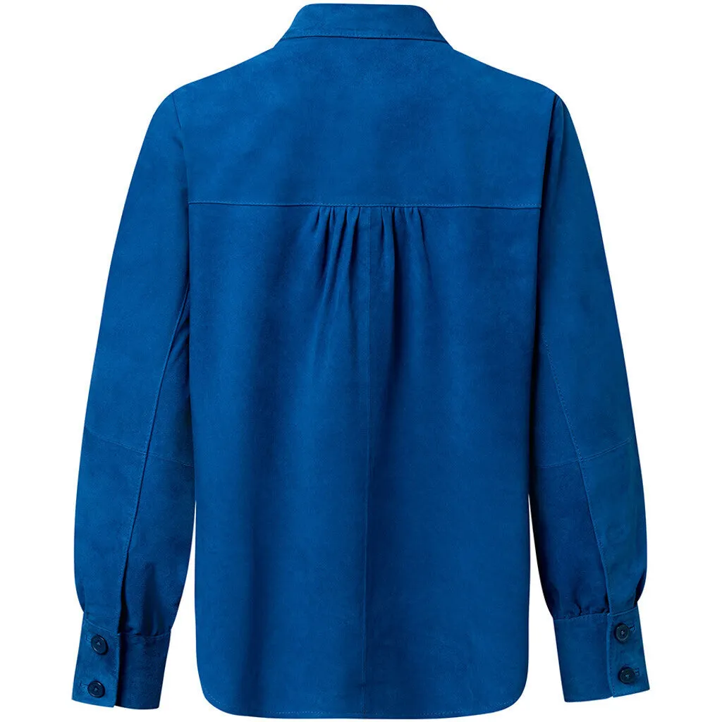 Beautiful suede Katie shirt i soft and nice quality / 50882 - French blue