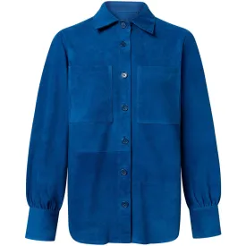 Beautiful suede Katie shirt i soft and nice quality / 50882 - French blue