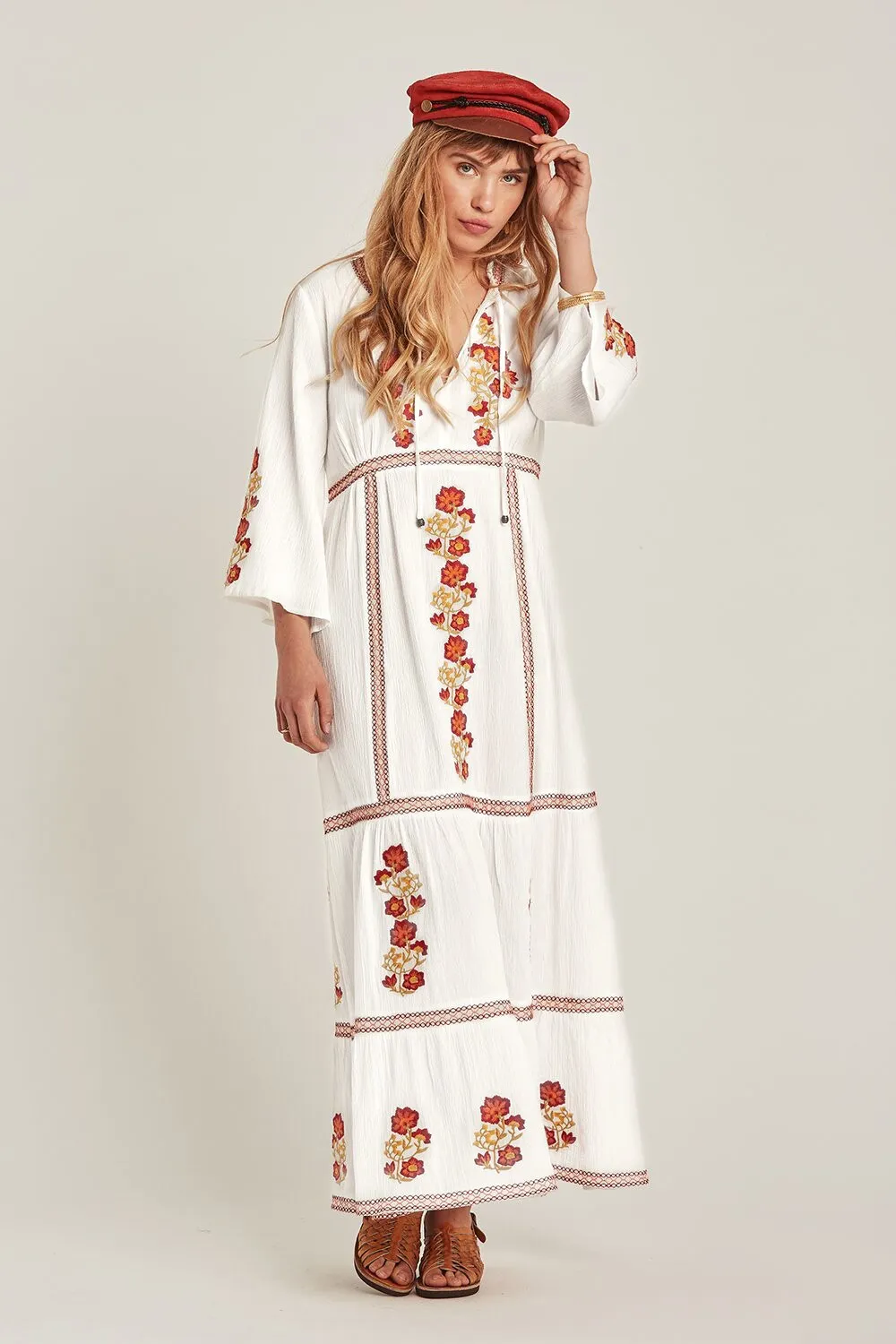 BerriesJam - Ally Story Squre Patchwork Maxi Dress