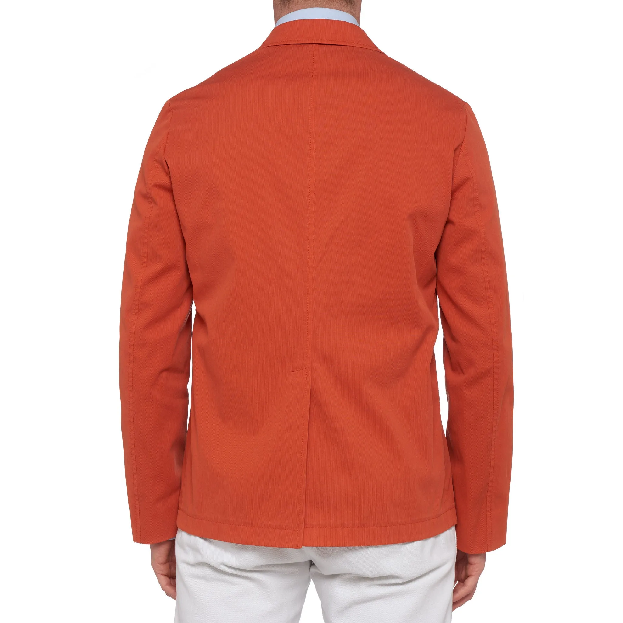 BOGLIOLI Galleria "74" Orange Cotton 4 Button Unlined Jersey Jacket 50 NEW US 40