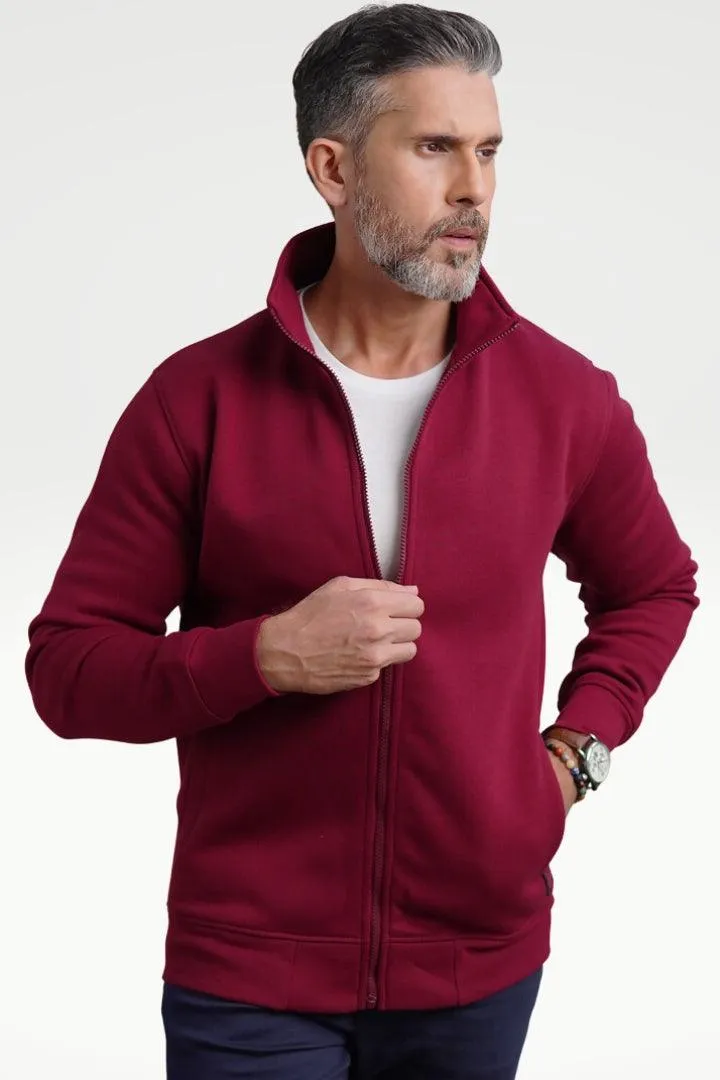 Bordeaux Standup Collar Jacket