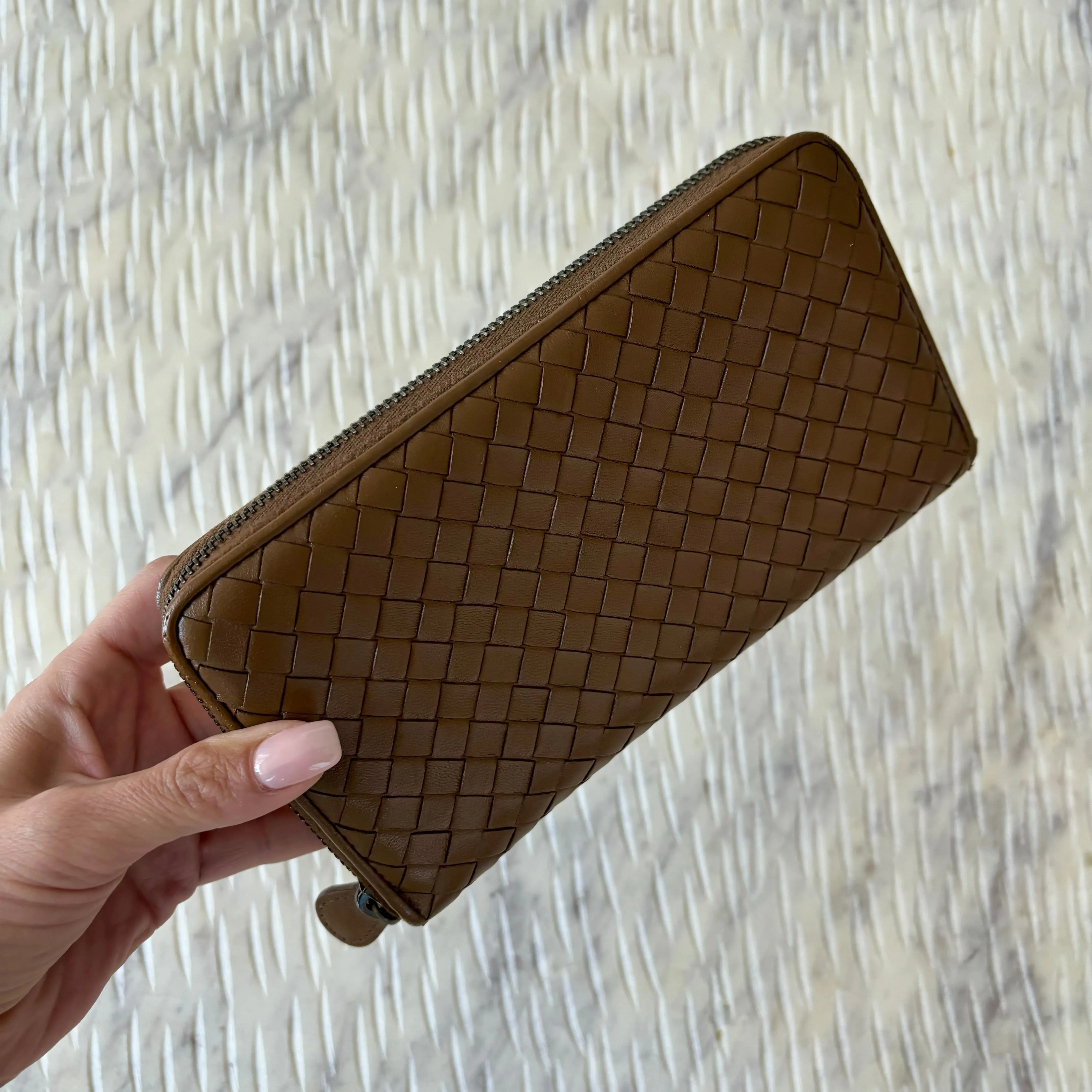 Bottega Veneta Continental Brown Lambskin Wallet