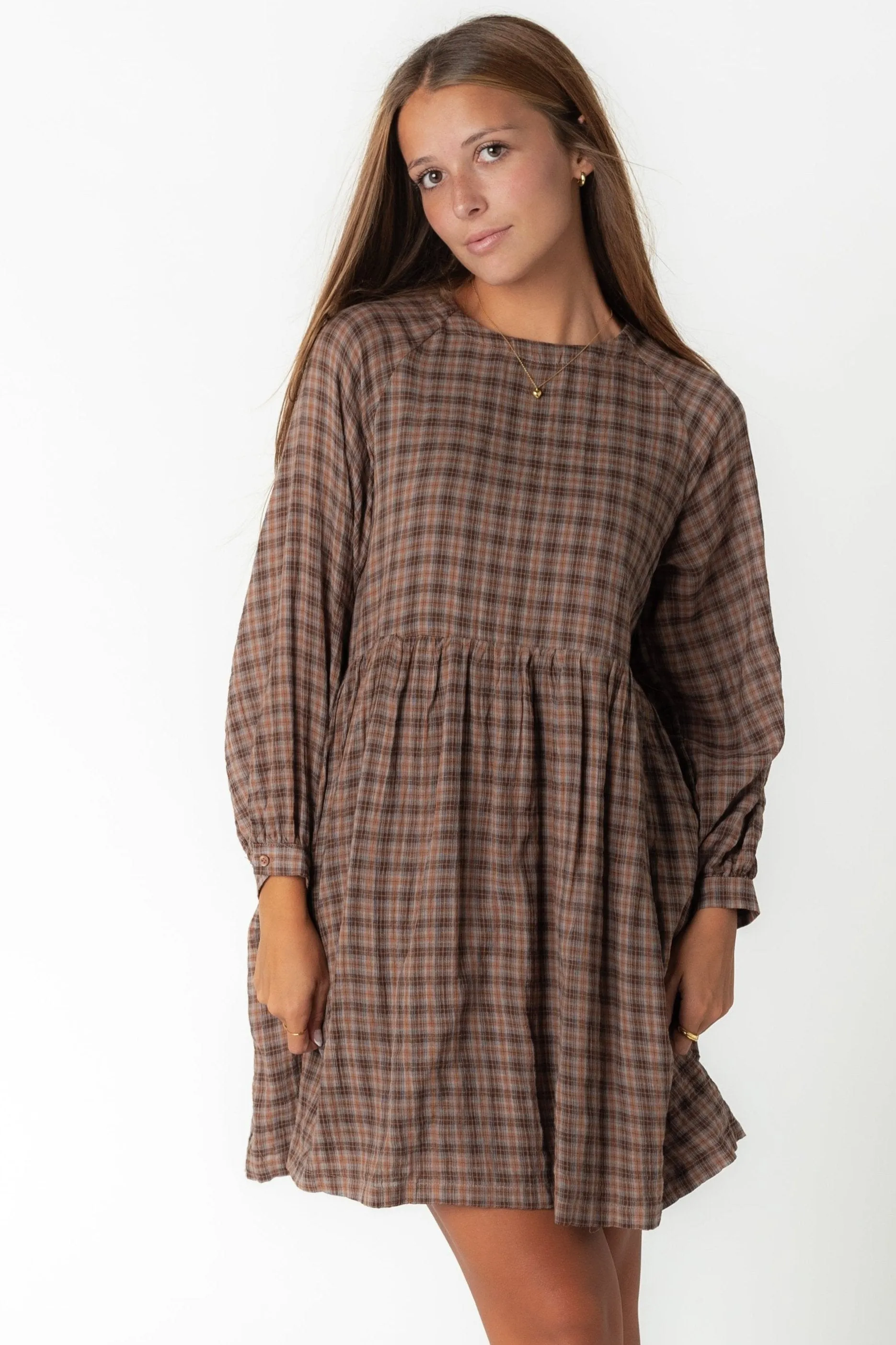 Brass & Roe Crew Plaid Dress