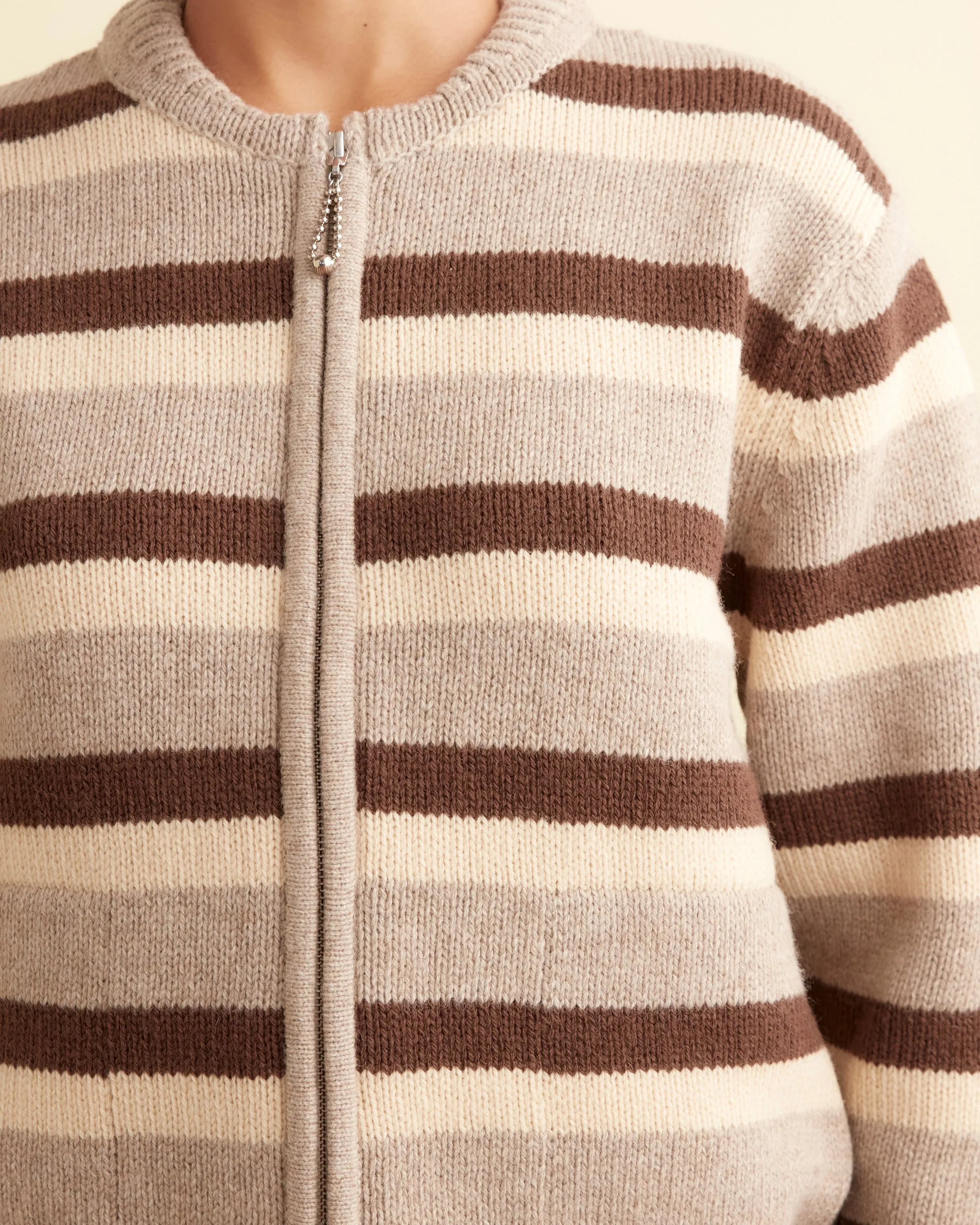 Brewster Cardigan - Tan/Brown