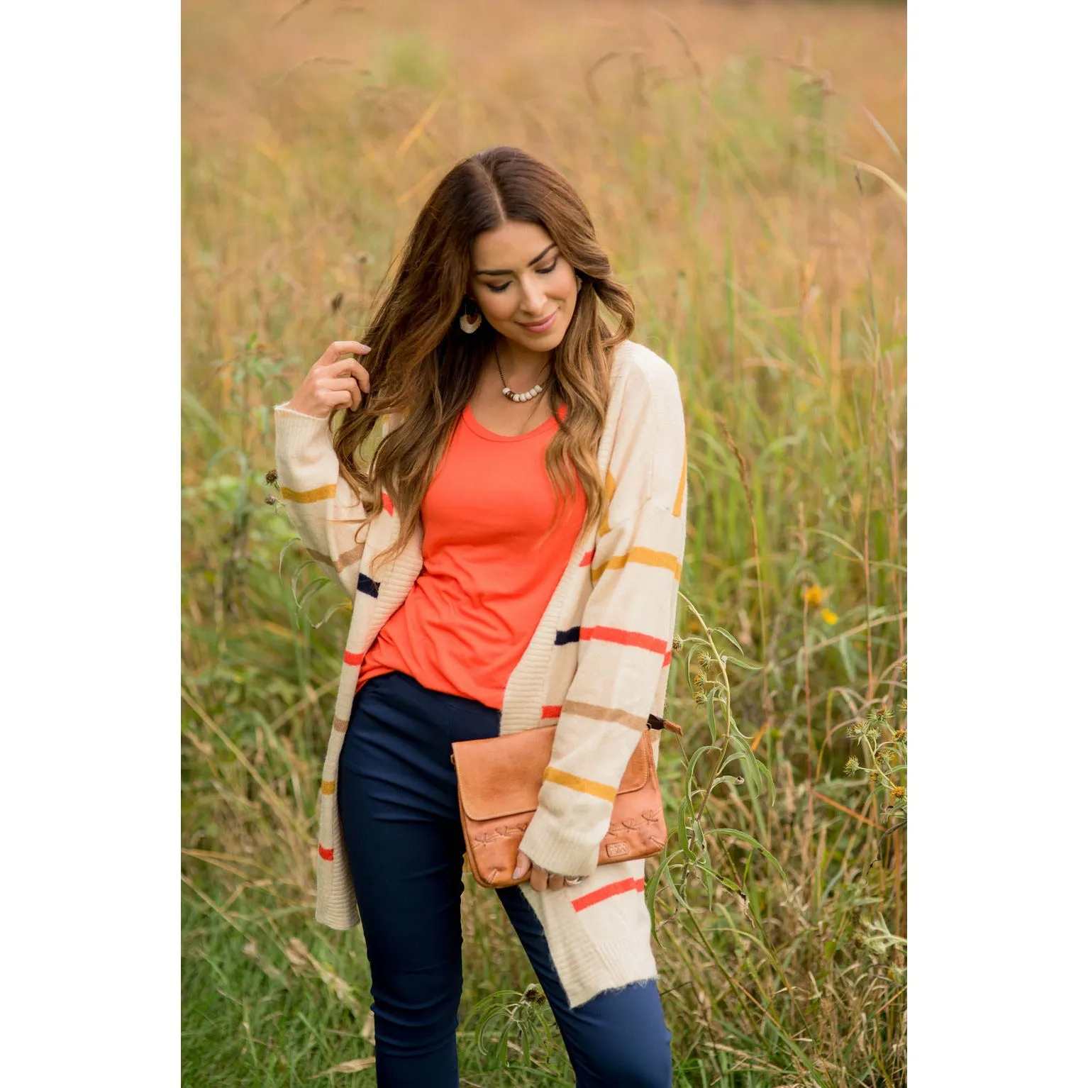 Bright Striped Cardigan