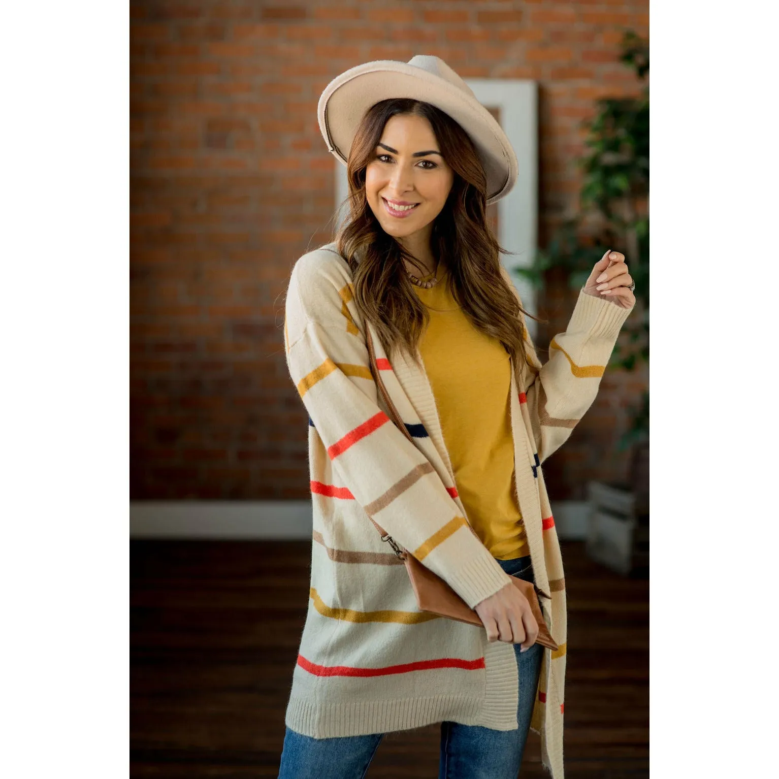 Bright Striped Cardigan