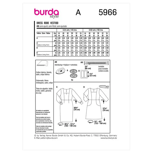 Burda Dresses 5966