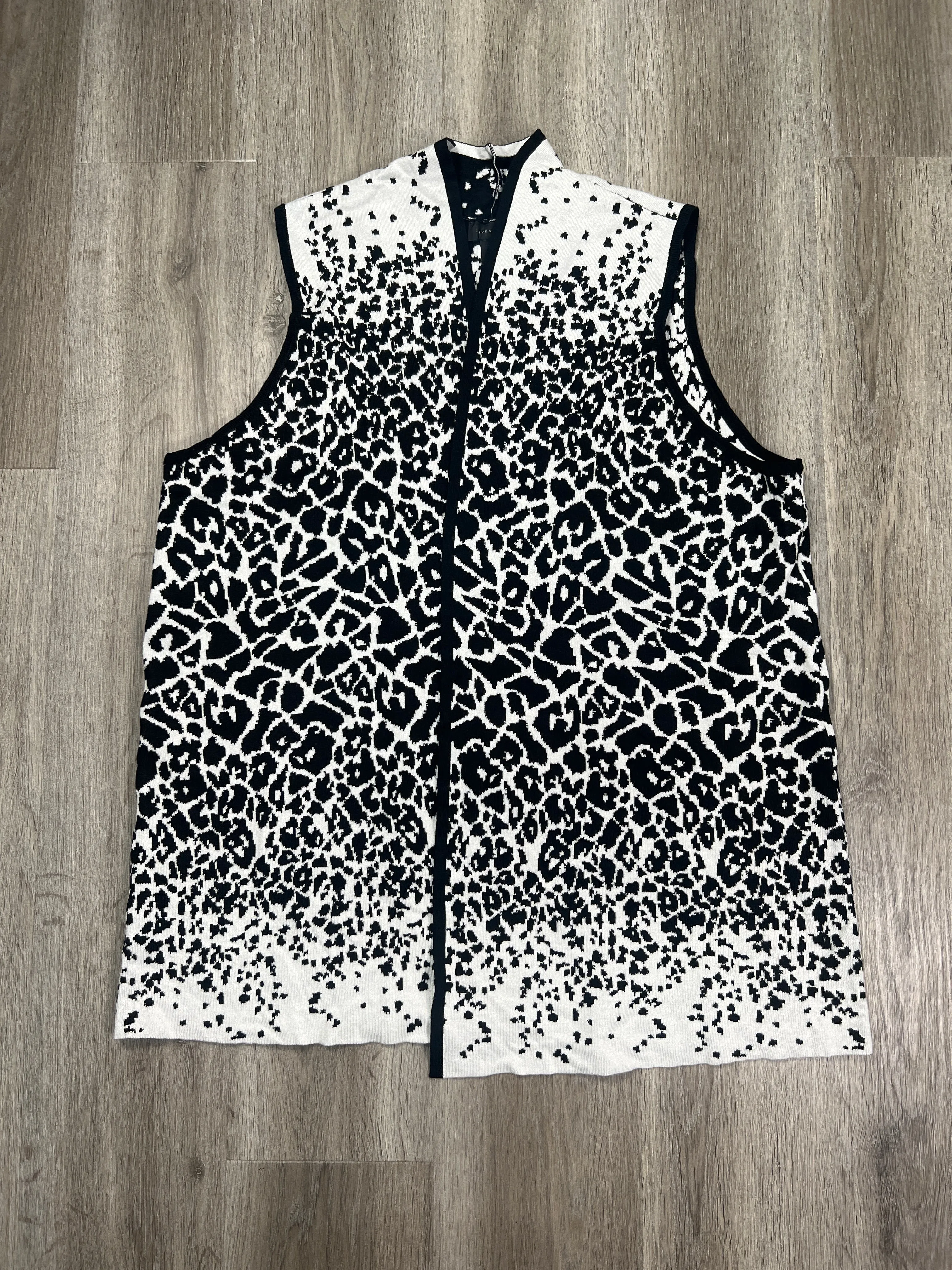 Cardigan By Investments In Black & White, Size: 1x