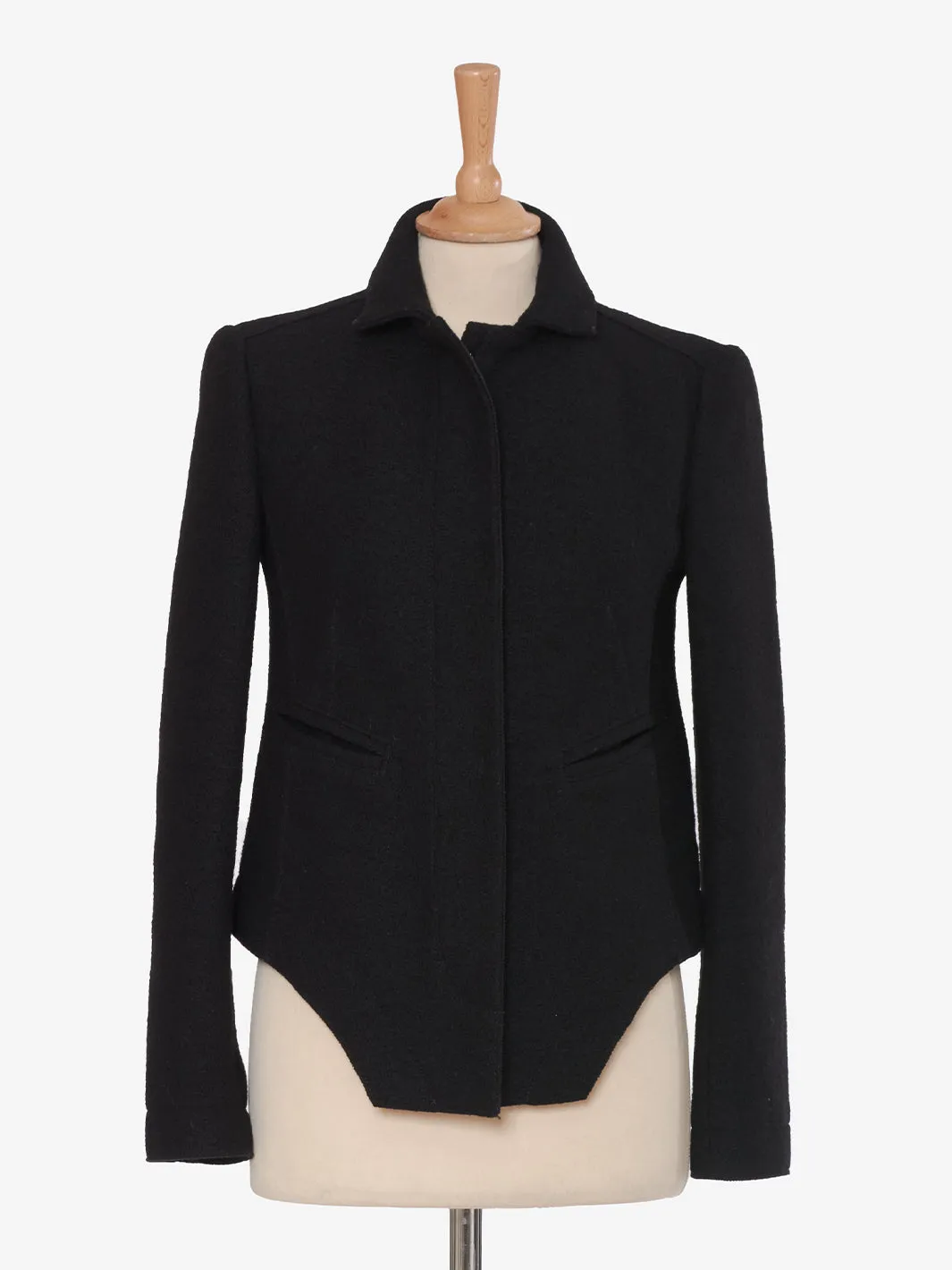 Carven Black wool bustier cut jacket