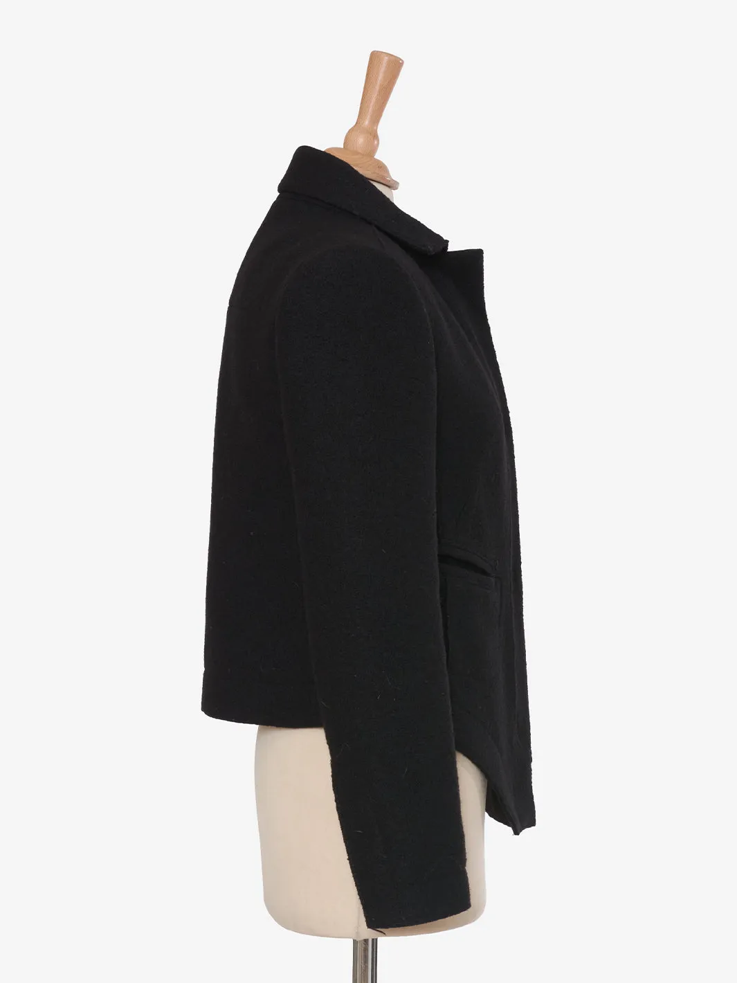 Carven Black wool bustier cut jacket