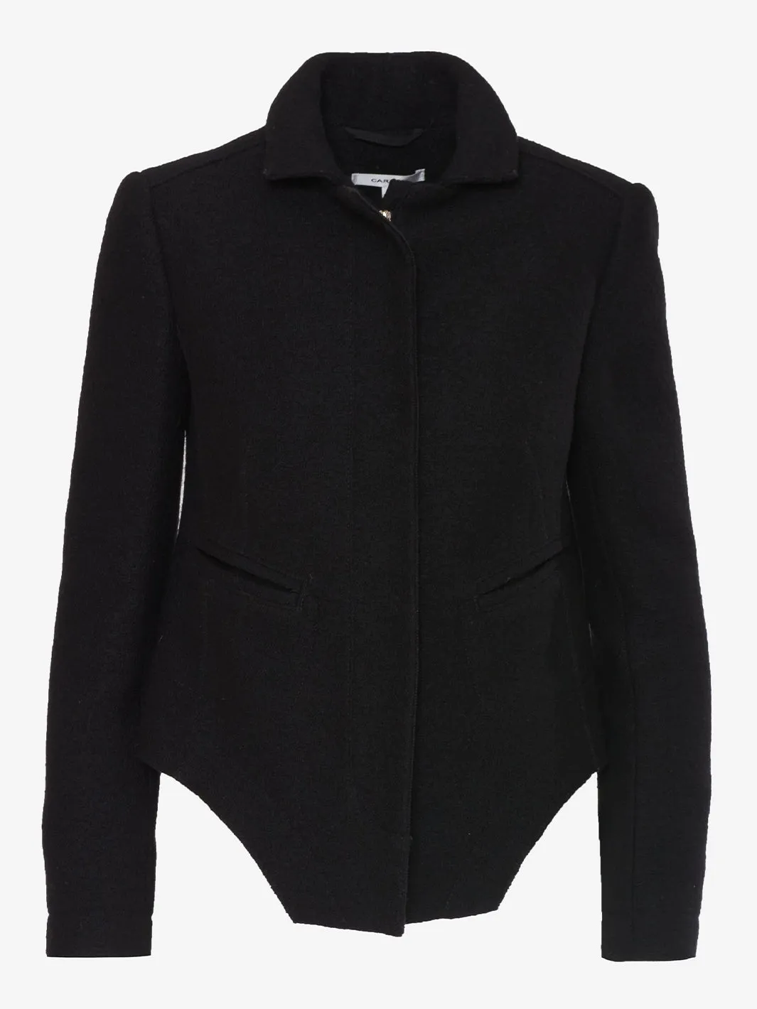 Carven Black wool bustier cut jacket