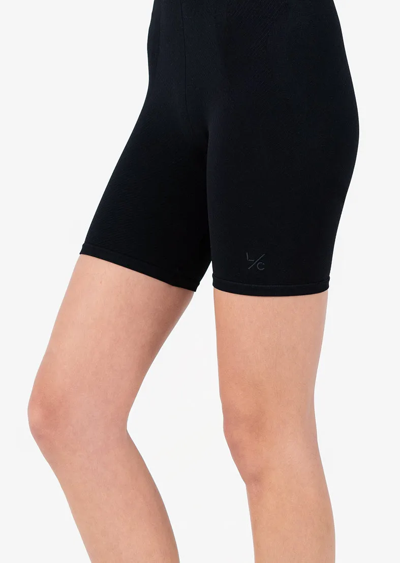 Chevron Seamless Bike Short Black