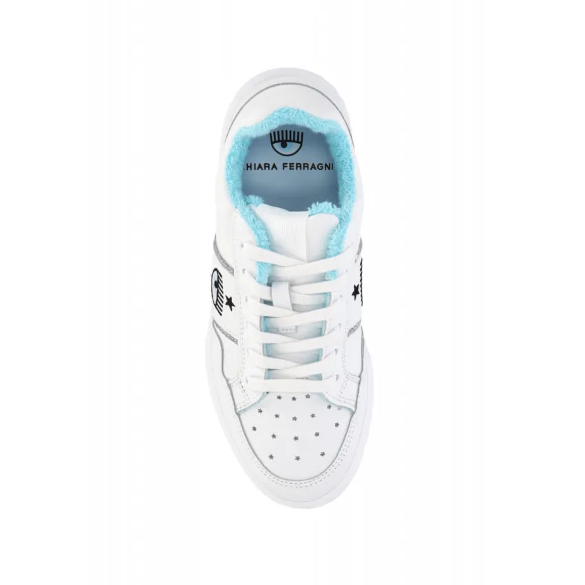 CHIARA FERRAGNI SNEAKERS CF2830 BIANCO-AZZURRO