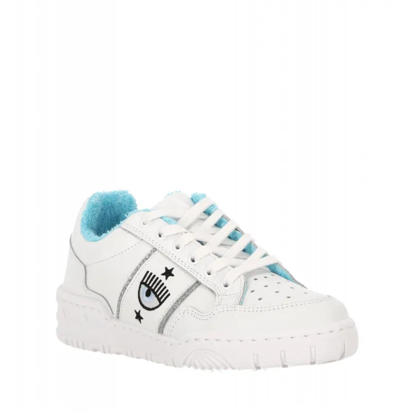 CHIARA FERRAGNI SNEAKERS CF2830 BIANCO-AZZURRO