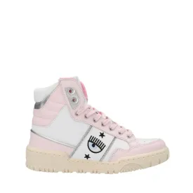 CHIARA FERRAGNI SNEAKERS CF3006 HIGH BIANCO-ROSA CHIARO