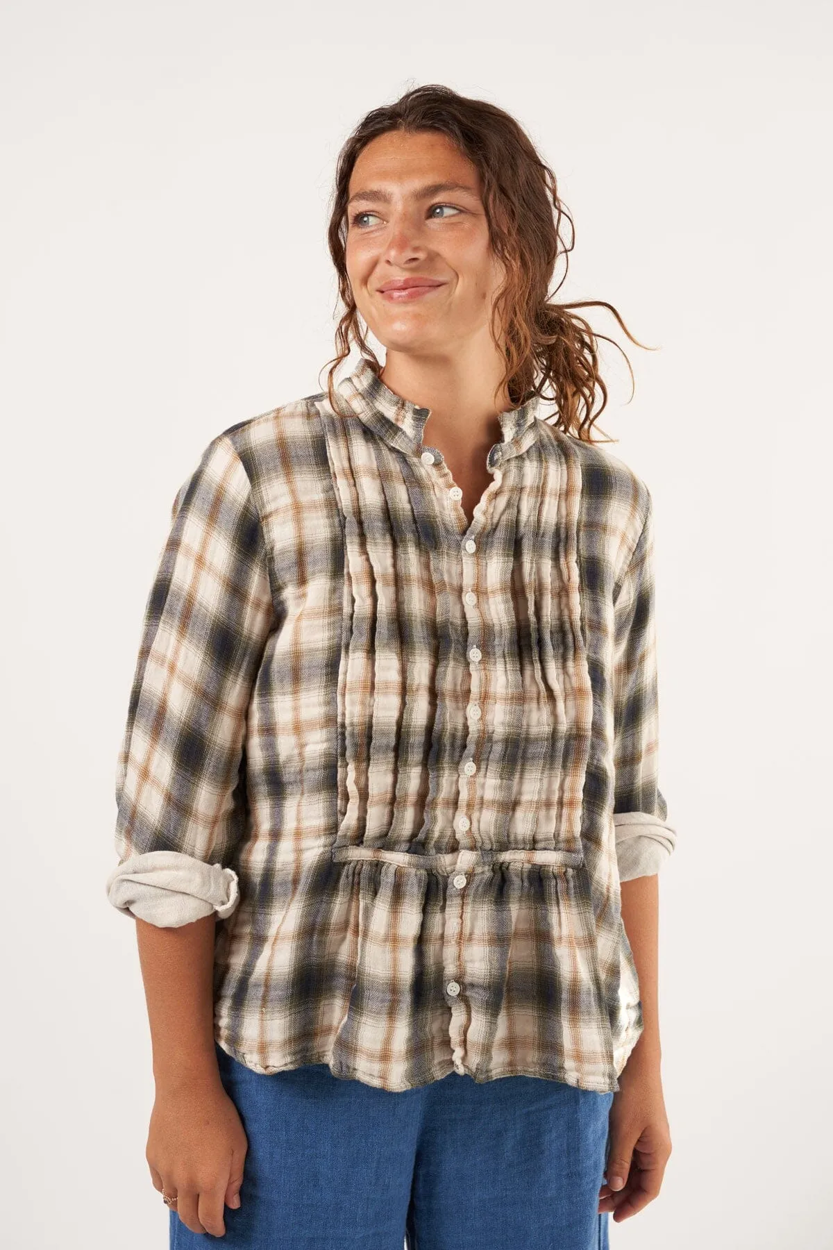 Claudine - Double Cotton Gauze Plaid