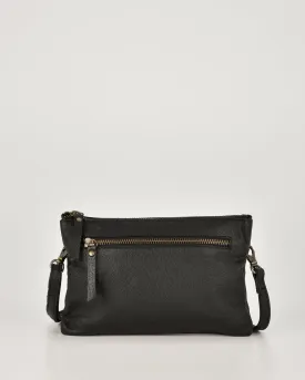 COBB & CO Hervey Leather Double Pouch Crossbody