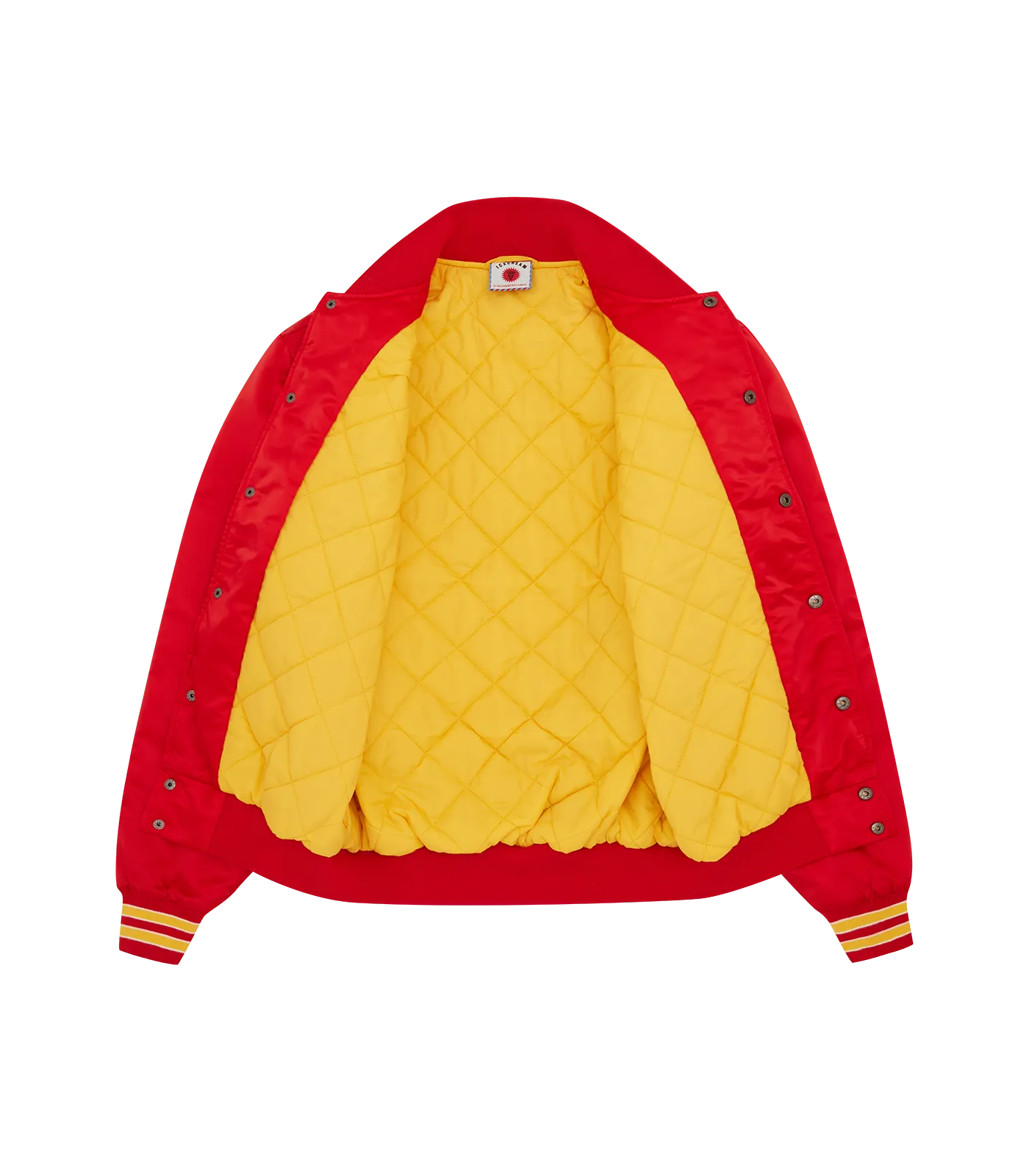 COLLEGE SATIN BOMBER - RED