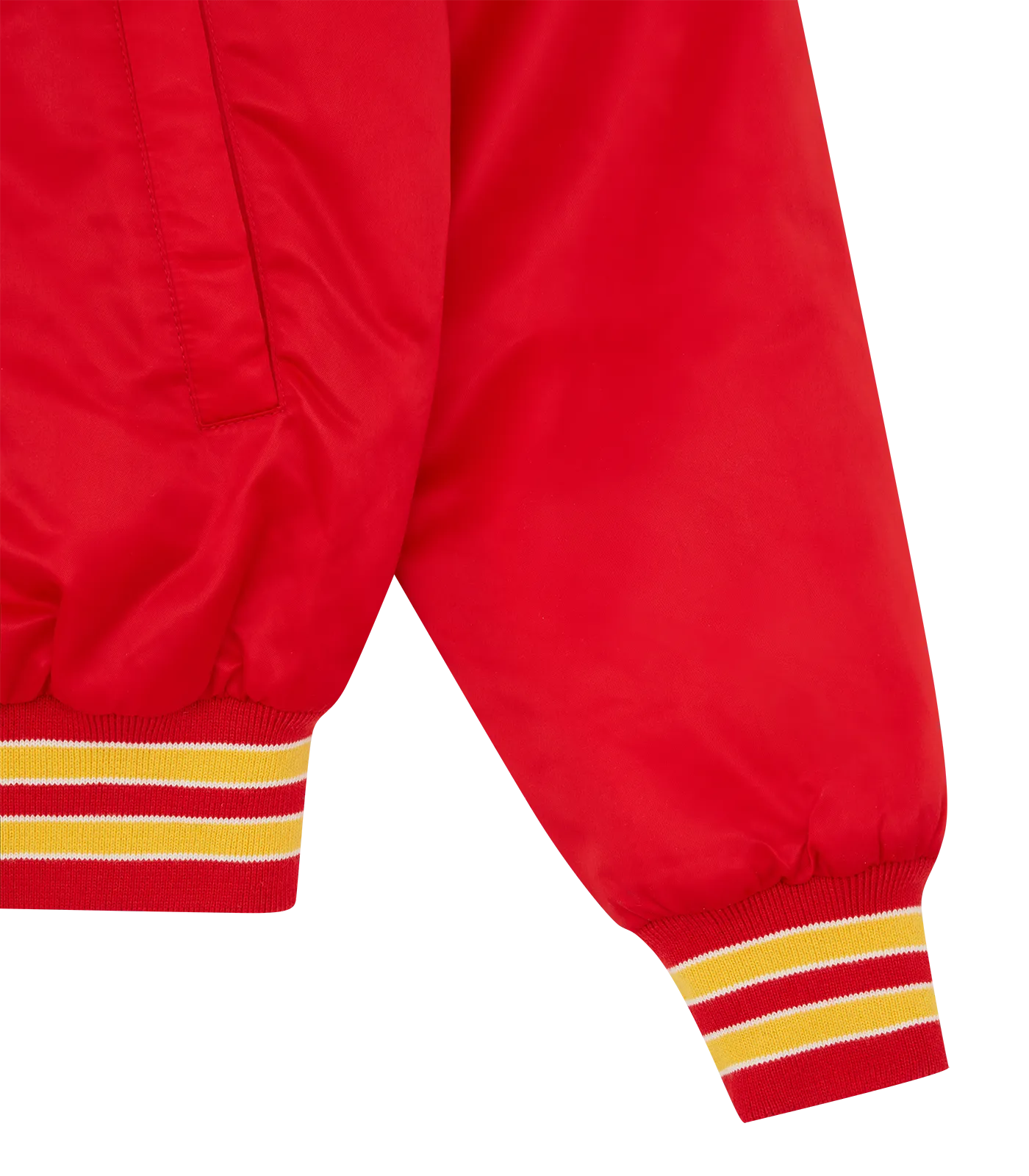 COLLEGE SATIN BOMBER - RED