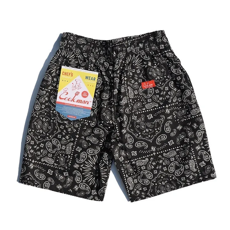 Cookman Chef Short Pants - Paisley : Black