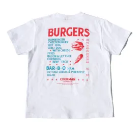 Cookman Tees - Burgers Menu : White