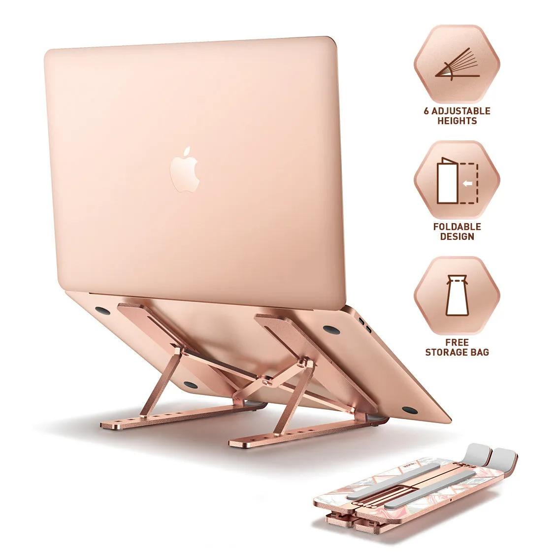 Cosmo Laptop Stand - Marble Pink