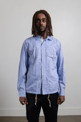 Cotton Check Jacket Light Blue/White B908