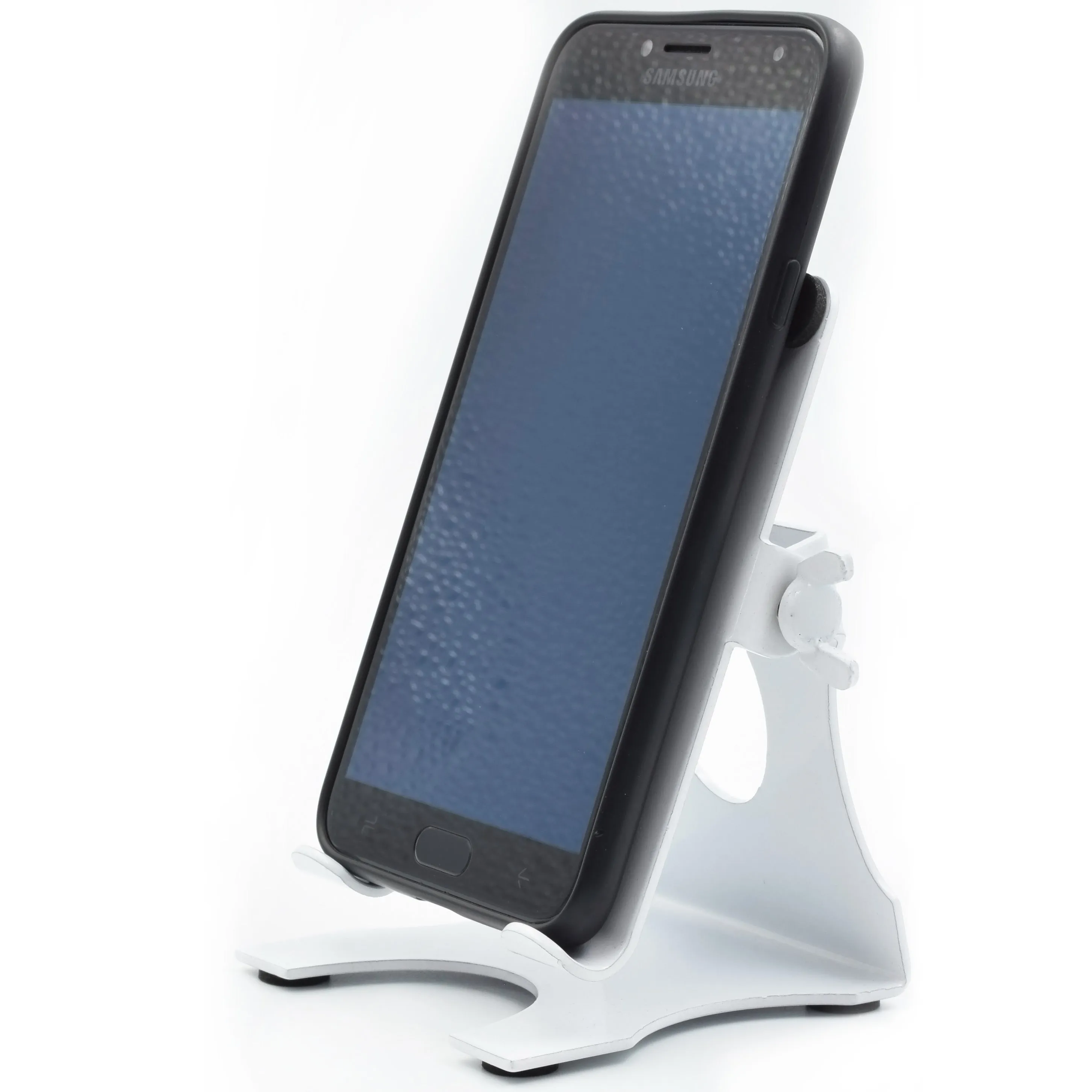 Crinds Pure Metal Mobile Stand for Table (White)