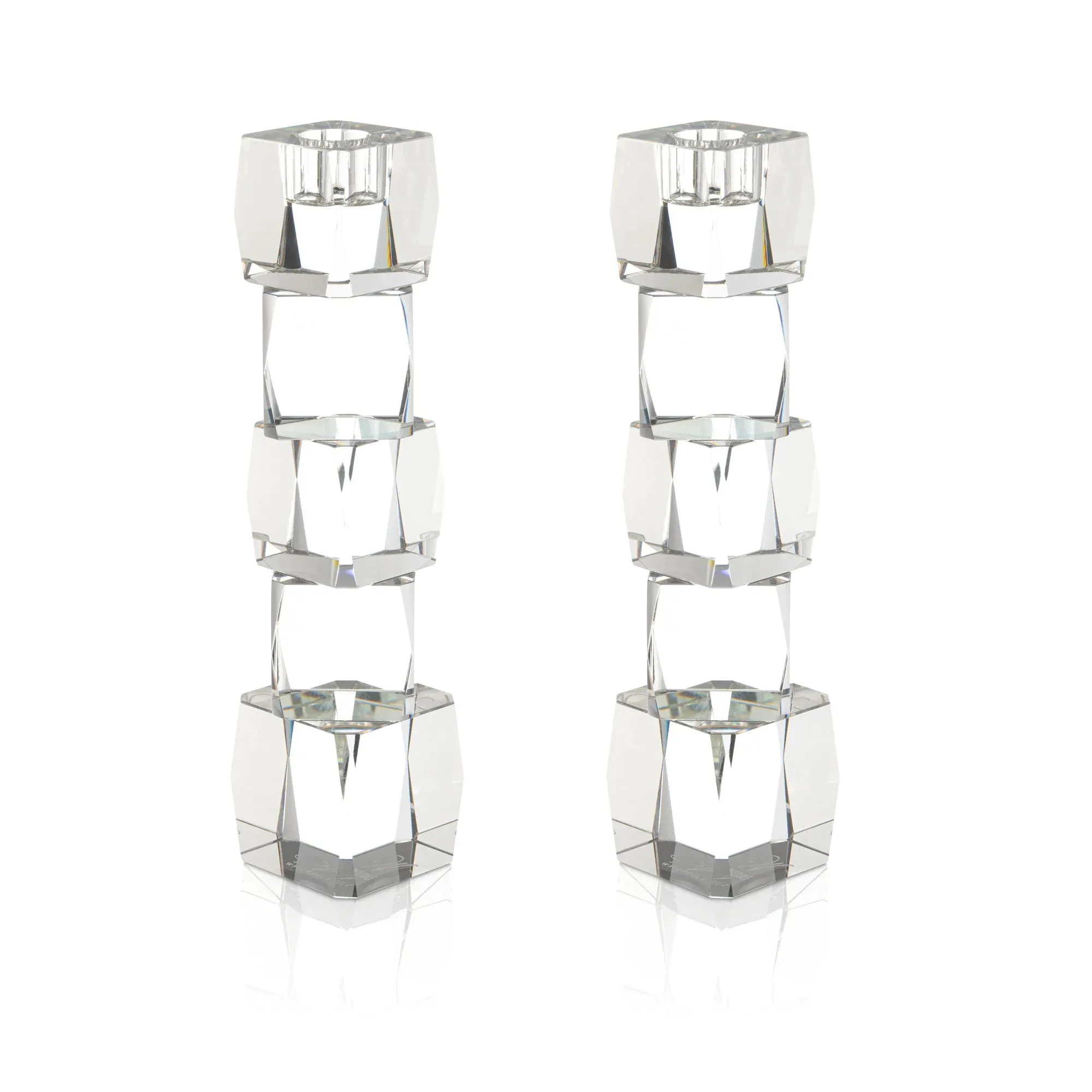 Crystal Cube Candlesticks