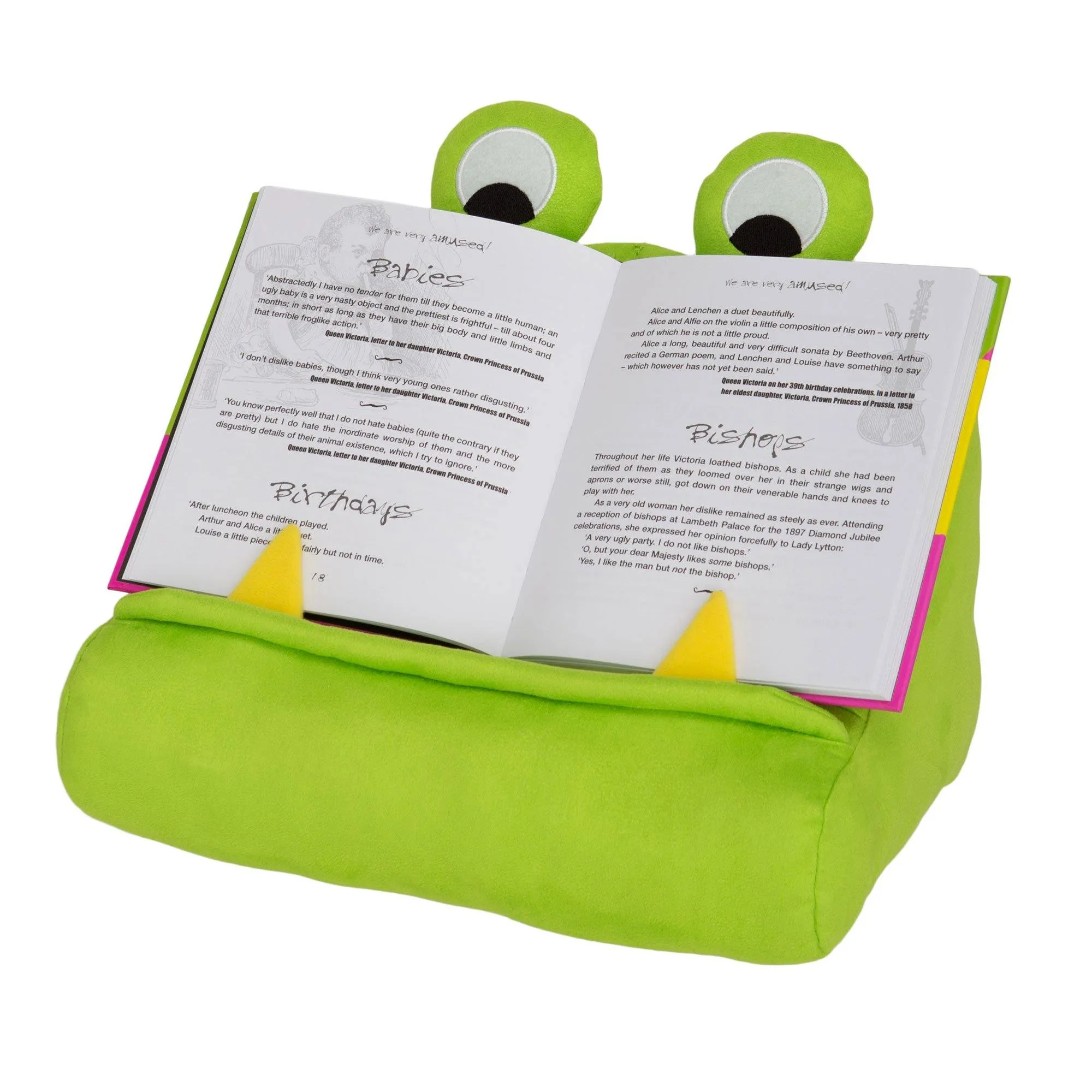 Cuddly Reader iPad, Tablet Stand and Book Holder (BookMonster Green)