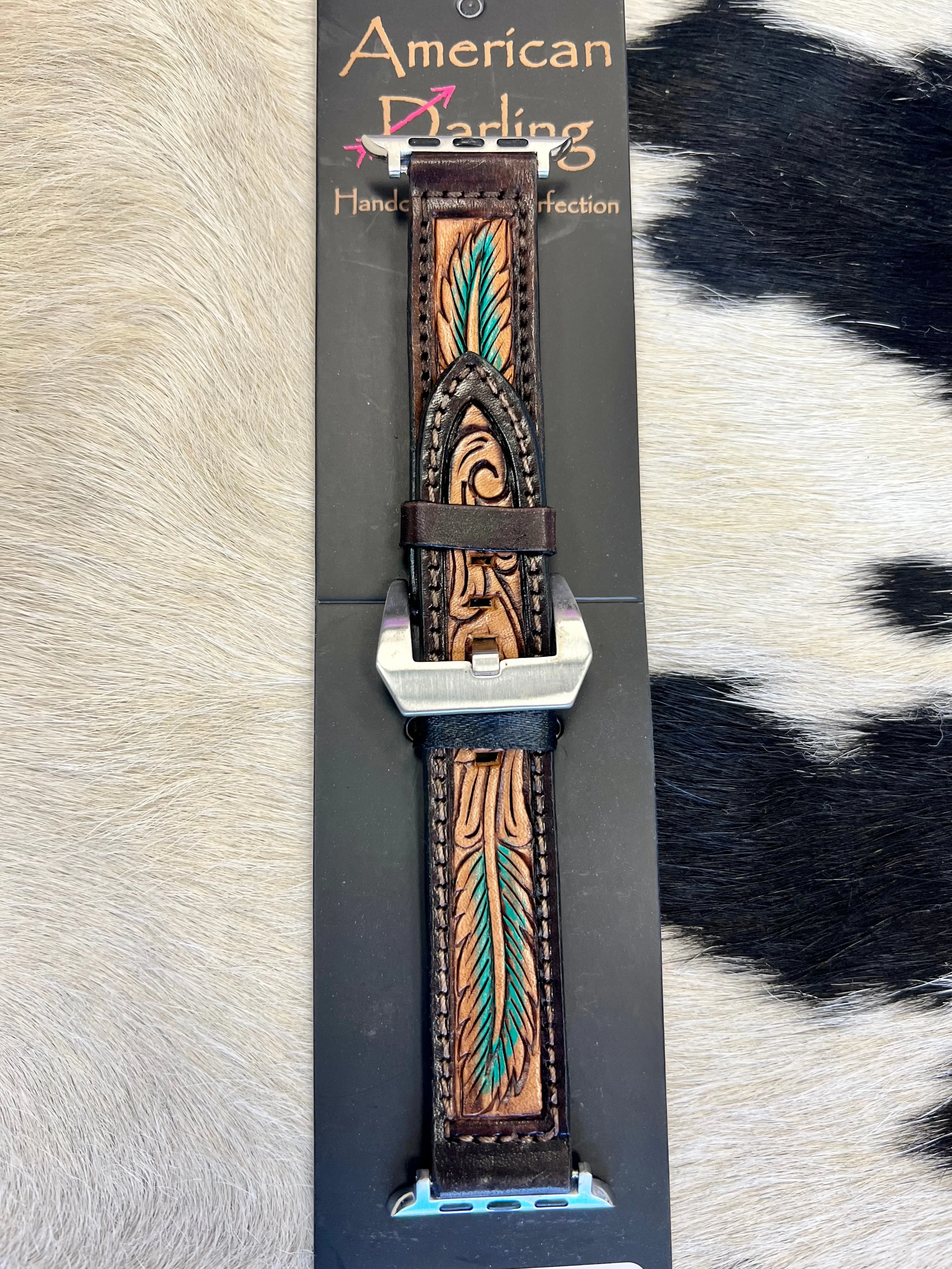 Darling Leather Feather Watchband