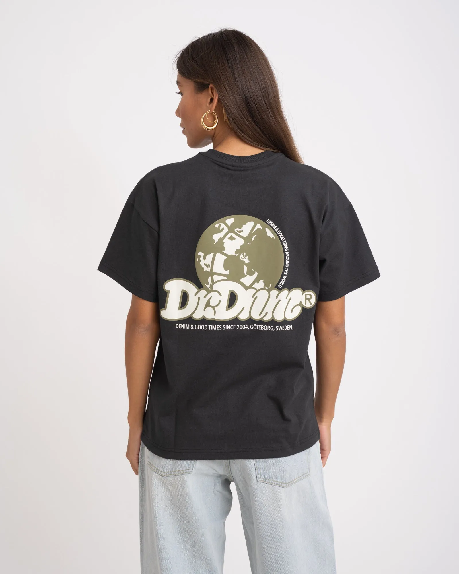 Dr. Denim Trooper Tee Off Black Green Earth