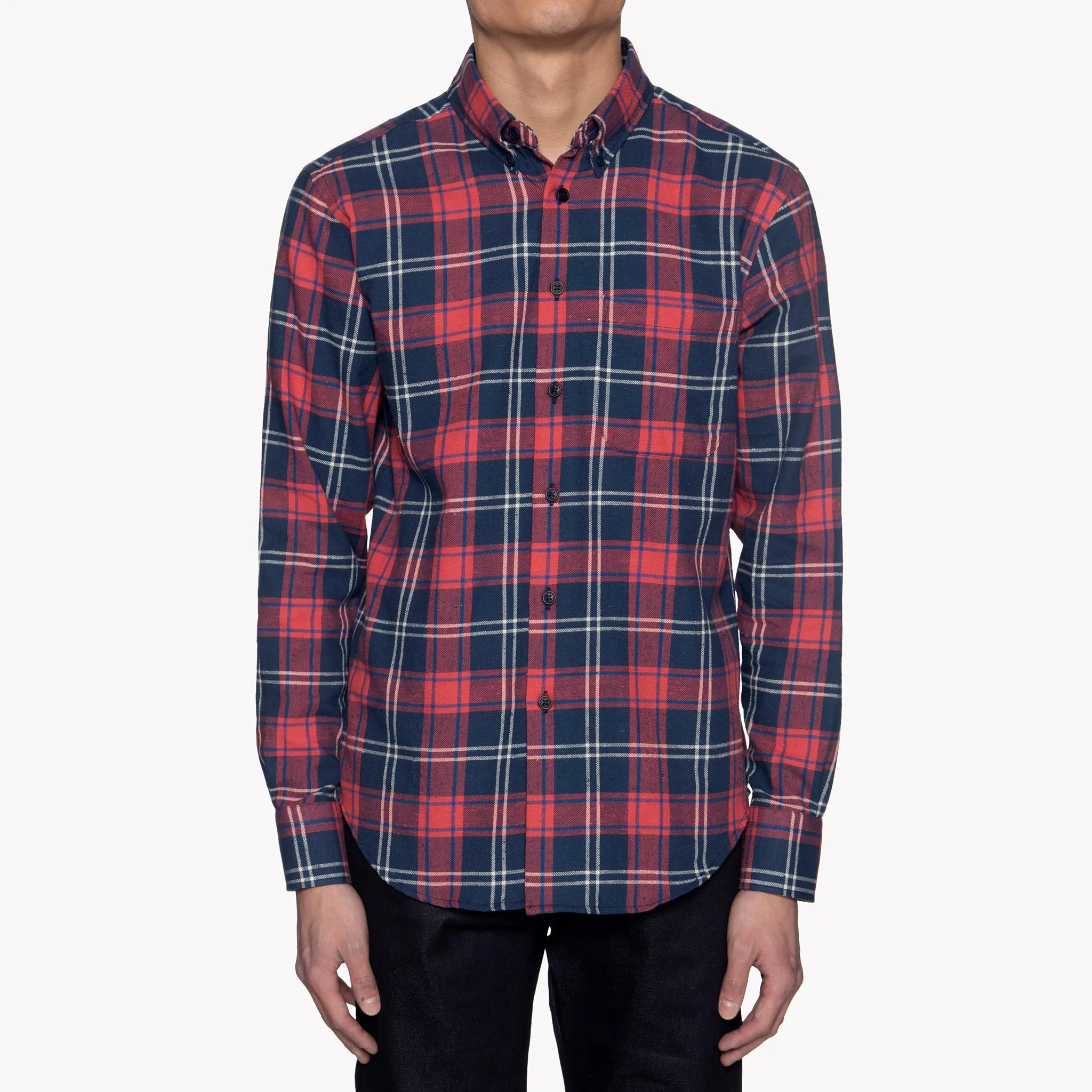 Easy Shirt - Soft Nep Plaid - Navy / Red