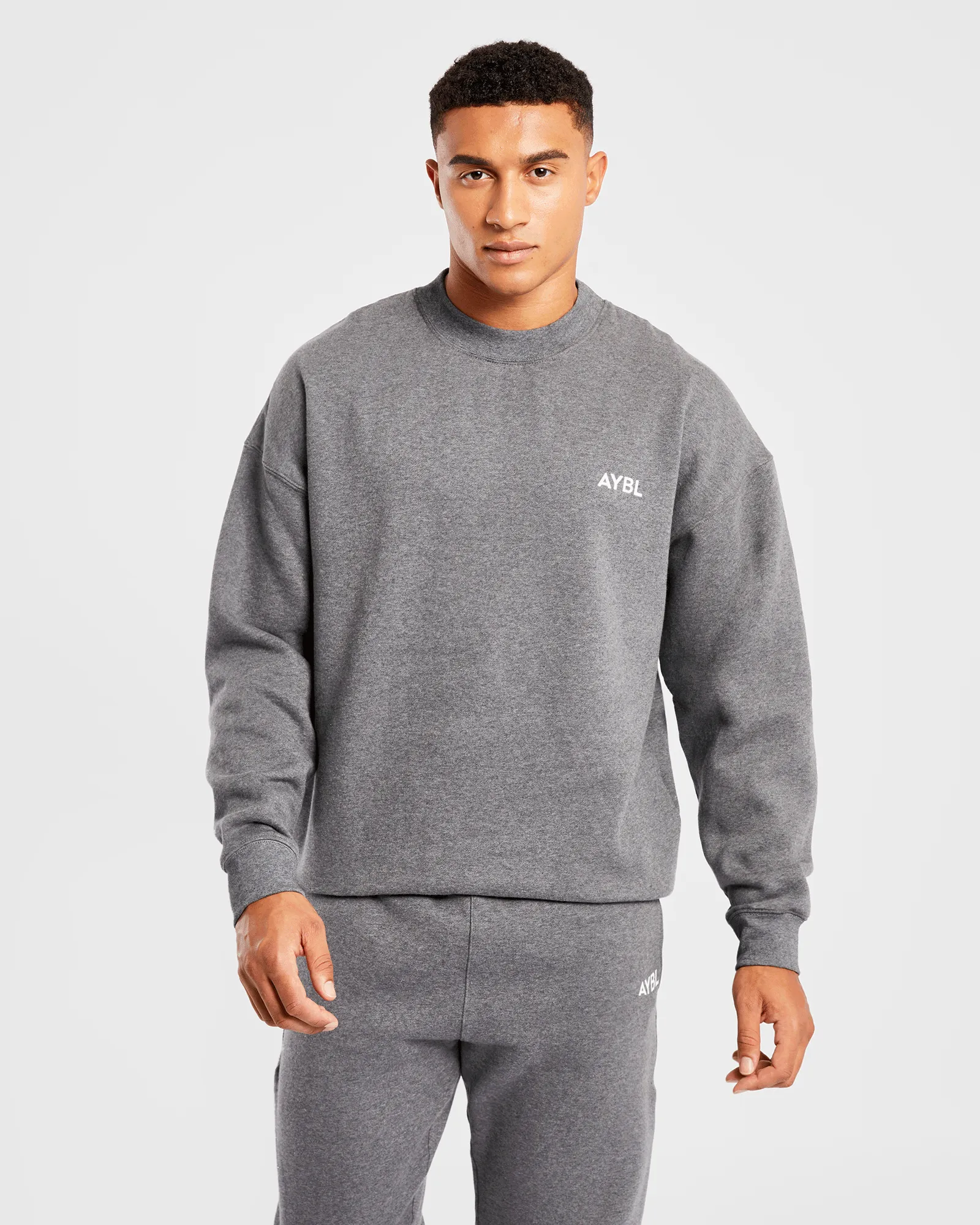 Essential Oversized Sweater - Charcoal Marl